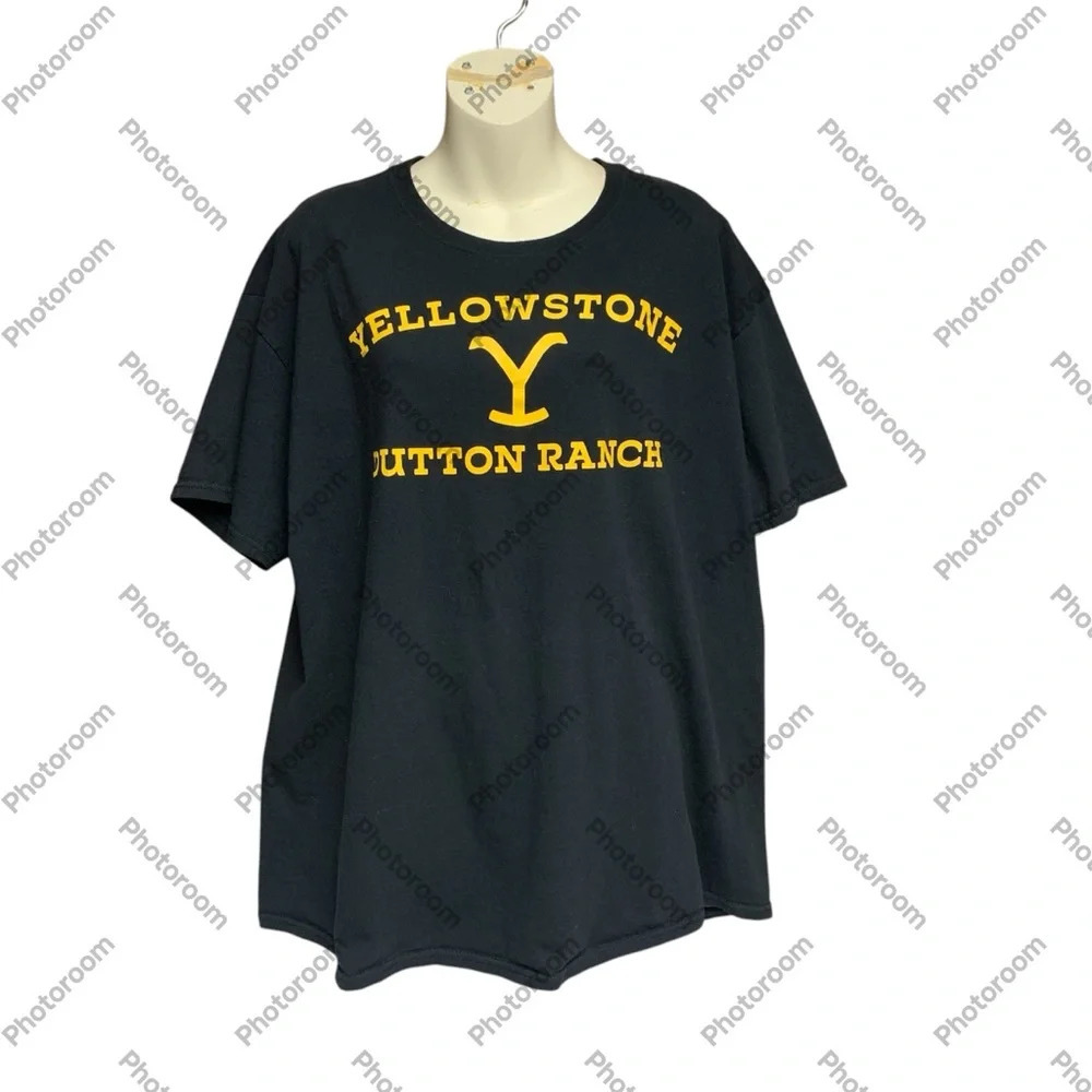 Yellowstone Dutton Ranch Black T-Shirt size XL black/gold